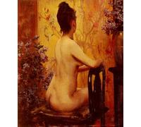 YIMACBJXX Famoso Arte Della Tela Quadri Modemi Sentado por Irving Ramsay Wiles per Decorazioni per la Casa 60x90cm