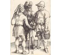 YIMACBJXX Famoso Arte Della Tela Quadri Modemi Tres campesinos en conversación de Albrecht Dürer per Decorazioni per la Casa 60x90cm