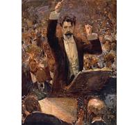 YIMACBJXX Famoso Murale Tela Painting Image Arthur Nikisch dirigiendo un concierto en la Gewandhaus de Leipzig de Robert Sterl per la Decorazione Domestica dell'ufficio 60x90cm
