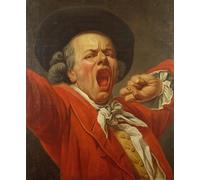 YIMACBJXX Famoso Murale Tela Painting Image Autorretrato como un hombre que bosteza por Ducreux per la Decorazione Domestica dell'ufficio 60x90cm