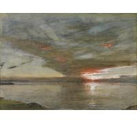 YIMACBJXX Famoso Murale Tela Painting Image Bahía Woolacombe Norte por Albert Goodwin per la Decorazione Domestica dell'ufficio 60x90cm