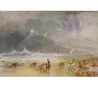 YIMACBJXX Famoso Murale Tela Painting Image Castillo de Criccieth Gales del Norte C por Mallord William Turner per la Decorazione Domestica dell'ufficio 60x90cm