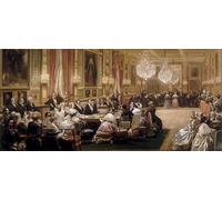 YIMACBJXX Famoso Murale Tela Painting Image Concierto en la Galerie Des Guise At Chateau de Eugene Louis Lami per la Decorazione Domestica dell'ufficio 60x90cm