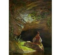 YIMACBJXX Famoso Murale Tela Painting Image El alquimista con un libro en la mano izquierda de Carl Spitzweg per la Decorazione Domestica dell'ufficio 60x90cm