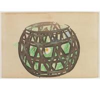 YIMACBJXX Famoso Murale Tela Painting Image Flores de una cesta de flores de los cien mundos de Kamisaka Sekka per la Decorazione Domestica dell'ufficio 60x90cm