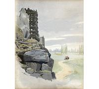 YIMACBJXX Famoso Murale Tela Painting Image Guerra de las Galias El líder galo Vercingétorix abandona la ciudad de Alesia sitiada per la Decorazione Domestica dell'ufficio 60x90cm