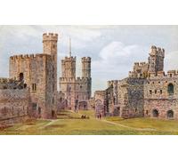 YIMACBJXX Famoso Murale Tela Painting Image Interior del castillo de Carnarvon por Alfred Robert Quinton per la Decorazione Domestica dell'ufficio 60x90cm