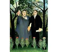 YIMACBJXX Famoso Murale Tela Painting Image la musa que inspira al poeta de Henri JF Rousseau per la Decorazione Domestica dell'ufficio 60x90cm