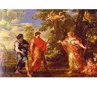 YIMACBJXX Famoso Murale Tela Painting Image Venus como cazadora se aparece a Eneas de Pietro Da Cortona per la Decorazione Domestica dell'ufficio 60x90cm