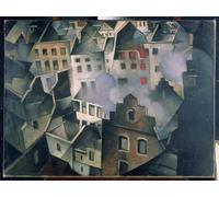 YIMACBJXX Famoso Murale Tela Painting Image Ypres después del primer bombardeo por Christopher Richard Wynne Nevinson per la Decorazione Domestica dell'ufficio 60x90cm