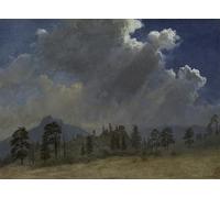 YIMACBJXX Famoso Parete Immagine Arte Dipinto Abetos y nubes de tormenta de Albert Bierstadt per L'arredamento del Soggiorno 60x90cm