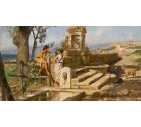 YIMACBJXX Famoso Parete Immagine Arte Dipinto Conversación de primavera Henryk Hector Siemiradzki per L'arredamento del Soggiorno 60x90cm