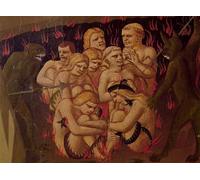 YIMACBJXX Famoso Parete Immagine Arte Dipinto el juicio final los condenados en el infierno de fra angelico per L'arredamento del Soggiorno 60x90cm