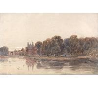 YIMACBJXX Famoso Parete Immagine Arte Dipinto Eton del Támesis de David Cox per L'arredamento del Soggiorno 60x90cm