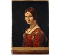 YIMACBJXX Famoso Parete Immagine Arte Dipinto la Bella Ferroniere de Leonardo Da Vinci per L'arredamento del Soggiorno 60x90cm