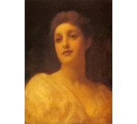 YIMACBJXX Famoso Parete Immagine Arte Dipinto la cabeza de una niña de Lord Frederick Leighton per L'arredamento del Soggiorno 60x90cm