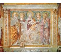 YIMACBJXX Famoso Parete Immagine Arte Dipinto La Virgen y el Niño rodeada de San Miguel Santa Catalina Santa Margarita de Benozzo Di Lese Di Sandro Gozzoli per L'arredamento del Soggiorno 60x90cm