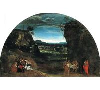 YIMACBJXX Famoso Parete Immagine Arte Dipinto Paisaje con Entierro de Cristo de Annibale Carracci per L'arredamento del Soggiorno 60x90cm
