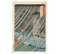 YIMACBJXX Famoso Parete Immagine Arte Dipinto Provincia de Mimasaka Valle de Yamabushi por Utagawa Hiroshige per L'arredamento del Soggiorno 60x90cm