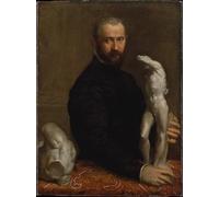 YIMACBJXX Famoso Parete Immagine Arte Dipinto Retrato de Alessandro Vittoria por Paolo Veronese per L'arredamento del Soggiorno 60x90cm