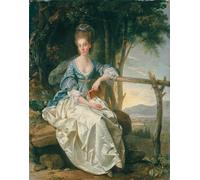 YIMACBJXX Famoso Parete Immagine Arte Dipinto Retrato de Miss Matilda Clevland en un paisaje toscano de Johan Zoffany per L'arredamento del Soggiorno 60x90cm