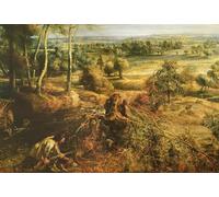 YIMACBJXX Famoso Parete Immagine Arte Dipinto un paisaje otoñal con vistas a Het Steen a primera hora de la mañana de Peter Paul Rubens per L'arredamento del Soggiorno 60x90cm