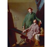 YIMACBJXX Famoso Parete Immagine Arte Dipinto una conversación de George Romney per L'arredamento del Soggiorno 60x90cm
