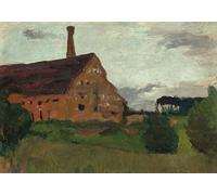 YIMACBJXX Famoso Parete Immagine Arte Dipinto Vieja fábrica de Paula Modersohn Becker per L'arredamento del Soggiorno 60x90cm