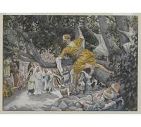 YIMACBJXX Famoso Parete Immagine Arte Dipinto Zaqueo en el sicómoro esperando el paso de Jesús de Jacques per L'arredamento del Soggiorno 60x90cm