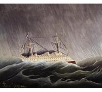 YIMACBJXX Famoso Poster Stampa Stampe Pittura Barco en la tormenta de Henri Rousseau per la Decorazione Della Parete 60x90cm