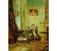 YIMACBJXX Famoso Poster Stampa Stampe Pittura Contando el cuento de Walter Richard Sickert per la Decorazione Della Parete 60x90cm