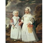 YIMACBJXX Famoso Poster Stampa Stampe Pittura Dos chicas en un paisaje de Aelbert Cuyp per la Decorazione Della Parete 60x90cm