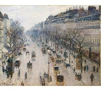 YIMACBJXX Famoso Poster Stampa Stampe Pittura el Boulevard Montmartre en una mañana de invierno de Camille Jacob Pissarro per la Decorazione Della Parete 60x90cm