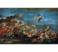 YIMACBJXX Famoso Poster Stampa Stampe Pittura el de Baco Neptuno y Amphitrite por Luca per la Decorazione Della Parete 60x90cm