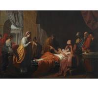 YIMACBJXX Famoso Poster Stampa Stampe Pittura Erasístrato el médico descubre el amor de Antíoco por Stratonice de Benjamin West per la Decorazione Della Parete 60x90cm