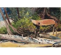 YIMACBJXX Famoso Poster Stampa Stampe Pittura Fin del Portage de Winslow Homer per la Decorazione Della Parete 60x90cm