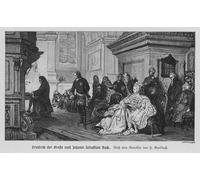 YIMACBJXX Famoso Poster Stampa Stampe Pittura Johannbach tocando para Federico el gran rey de Prusia por Hermann Kaulbach per la Decorazione Della Parete 60x90cm