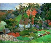 YIMACBJXX Famoso Poster Stampa Stampe Pittura La mujer del cántaro o Paisaje en Pont Aven de Paul Gauguin per la Decorazione Della Parete 60x90cm