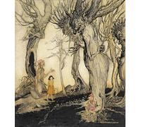 YIMACBJXX Famoso Poster Stampa Stampe Pittura Los árboles y el hacha de Arthur Rackham per la Decorazione Della Parete 60x90cm