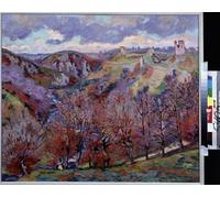 YIMACBJXX Famoso Poster Stampa Stampe Pittura Paisaje con ruinas de Jean Baptiste Armand Guillaumin per la Decorazione Della Parete 60x90cm