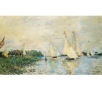 YIMACBJXX Famoso Poster Stampa Stampe Pittura Regata en Argenteuil de Claude Monet per la Decorazione Della Parete 60x90cm
