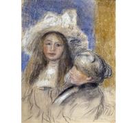 YIMACBJXX Famoso Poster Stampa Stampe Pittura Retrato de Berthe Morisot y su hija Julie Manet por Edouard Manet per la Decorazione Della Parete 60x90cm