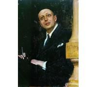 YIMACBJXX Famoso Poster Stampa Stampe Pittura Retrato del poeta Vyacheslav Voynov - Il'ya Repin per la Decorazione Della Parete 60x90cm