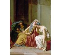 YIMACBJXX Famoso Tela e Immagini Mural Dipinto el juramento de los Horacios Detalle de un grupo de mujeres a la derecha de Jacques Louis David per L'arredamento Della Camera da Letto 60x90cm