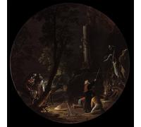 YIMACBJXX Famoso Tela e Immagini Mural Dipinto Escenas de la Noche de la Brujería de Salvator Rosa per L'arredamento Della Camera da Letto 60x90cm