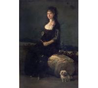 YIMACBJXX Famoso Tela e Immagini Mural Dipinto Escuela de español Joaquina Candado de Francisco De Goya per L'arredamento Della Camera da Letto 60x90cm