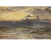 YIMACBJXX Famoso Tela e Immagini Mural Dipinto Estudio para la playa del mar después de una tormenta de William Lionel Wyllie per L'arredamento Della Camera da Letto 60x90cm