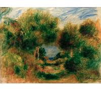 YIMACBJXX Famoso Tela e Immagini Mural Dipinto Fuera del mar de madera en el fondo de Pierre Auguste Renoir per L'arredamento Della Camera da Letto 60x90cm