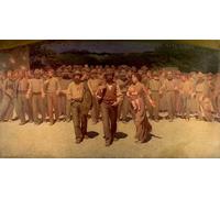 YIMACBJXX Famoso Tela e Immagini Mural Dipinto Il Quarto Stato el Cuarto Poder de Giuseppe Pellizza Da Volpedo per L'arredamento Della Camera da Letto 60x90cm