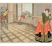 YIMACBJXX Famoso Tela e Immagini Mural Dipinto Illustration From the Book le Bon Roy Henri per L'arredamento Della Camera da Letto 60x90cm